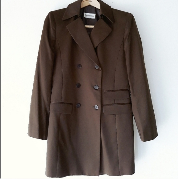 Vintage Barry Bricken 2 Piece Suit Skirt Set Size 4 Brown - Picture 2 of 10